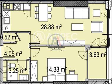 Satış - Apartman olarak Drujba-1,  Sofia