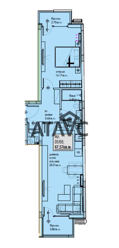 Satış - Apartman olarak Kiuçuk Parij,  Plovdiv