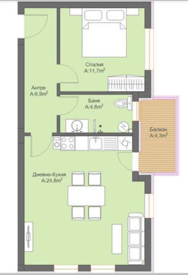 Satış - Apartman olarak Velingrad,  Pazarcik