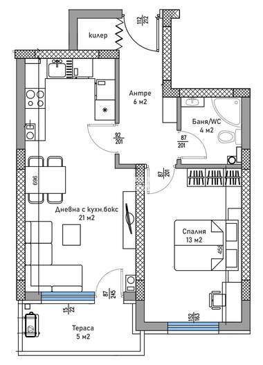 Vânzare - Apartament în Trakia,  Plovdiv