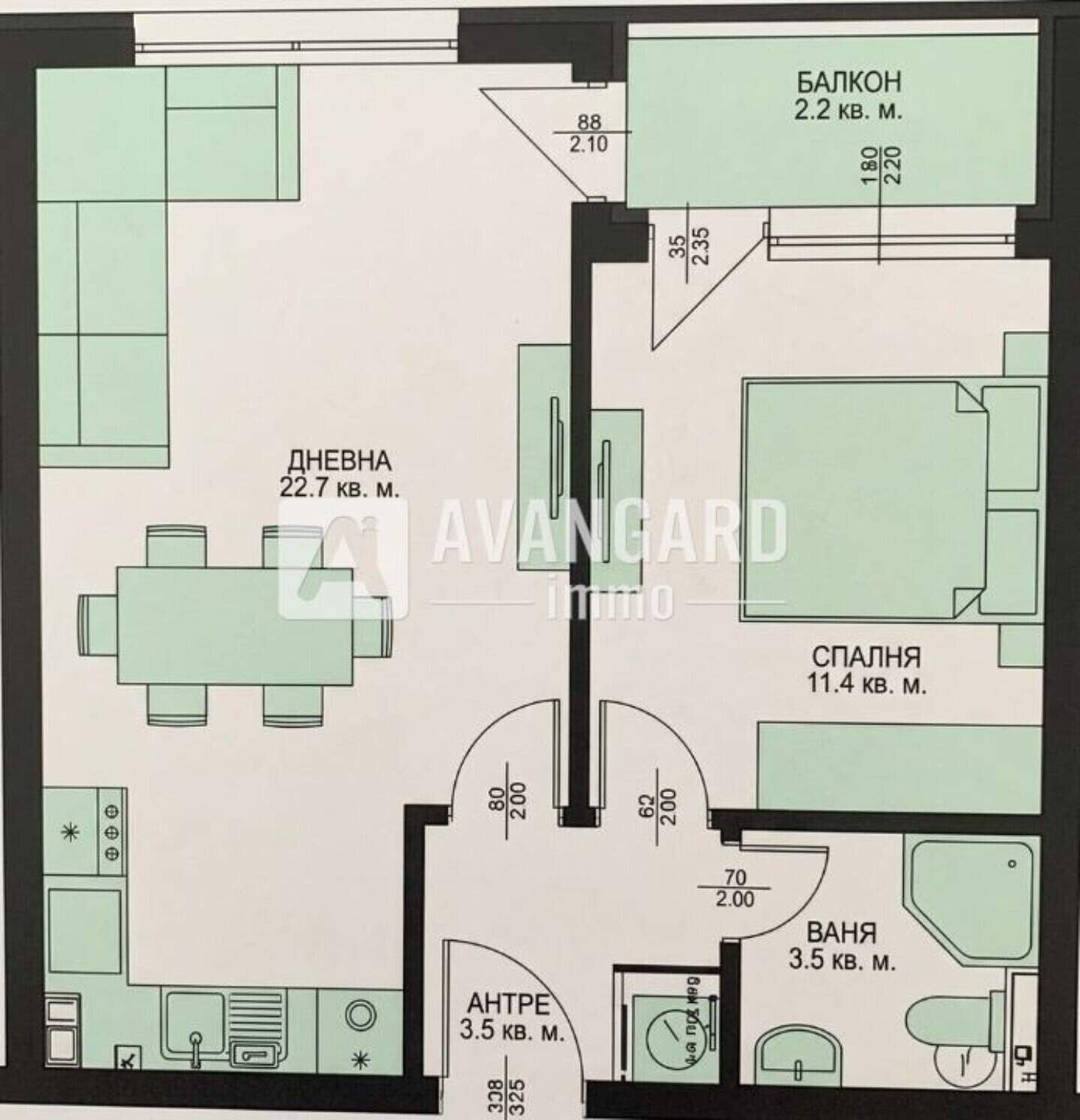 Cu două camere Apartament în Mladost 1, Varna – fotografia 7