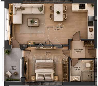 For sale - Apartment in Trakia,  Plovdiv