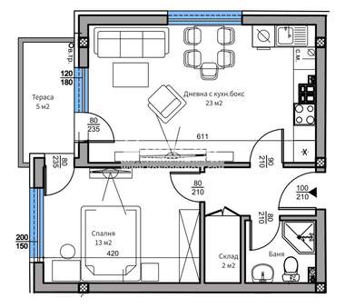 For sale - Apartment in Ostromila,  Plovdiv