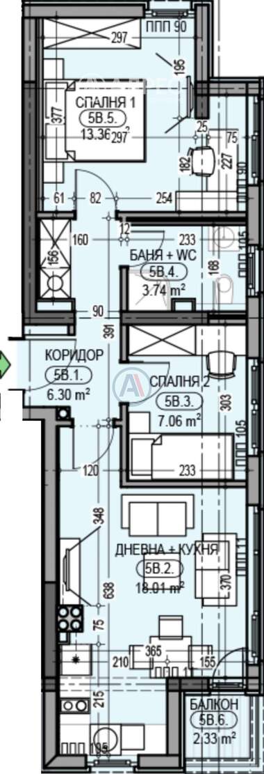 Satış - Apartman olarak Dianabad,  Sofia