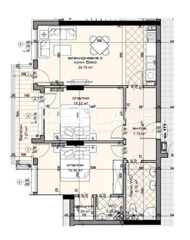 For sale - Apartment in Mladost 1,  Varna
