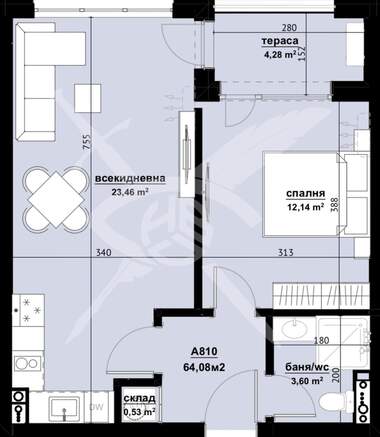 Satış - Apartman olarak Horizont,  Burgas