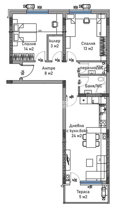 Vânzare - Apartament în Trakia,  Plovdiv