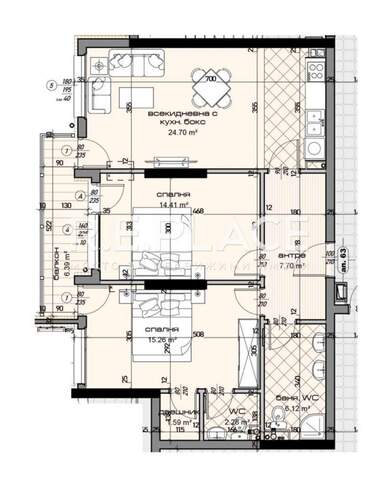 Verkauf - Wohnung in Mladost 1,  Warna