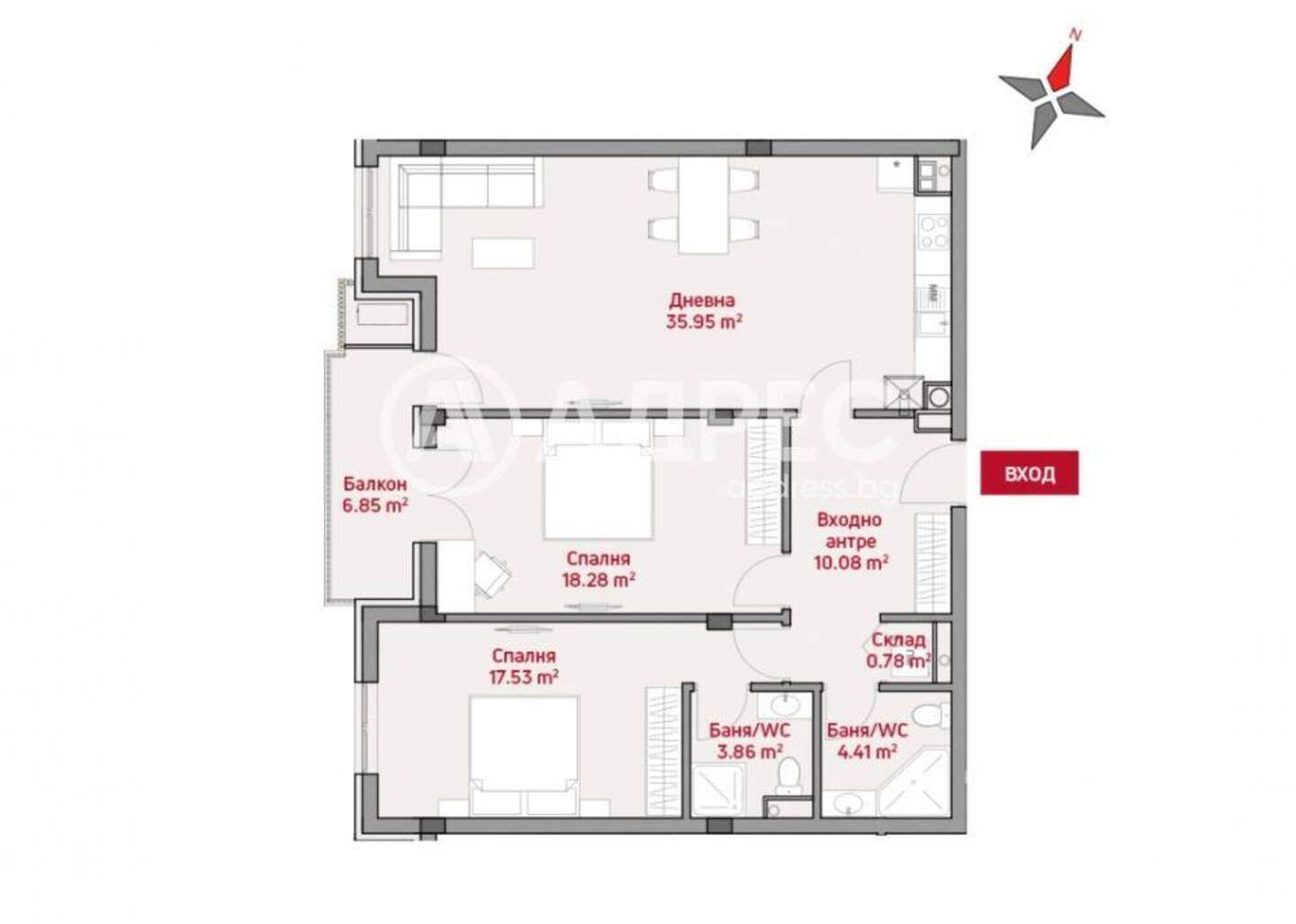 Üç odalı Apartman olarak Manastirski livadi-Iztok, Sofia – fotoğraf 4