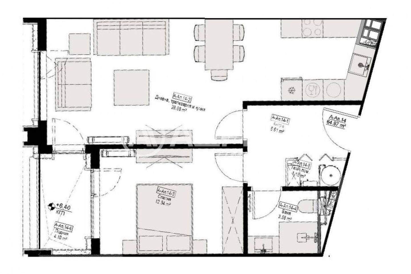 Zweizimmer Wohnung in Malinowa Dolina, Sofia – Foto 3