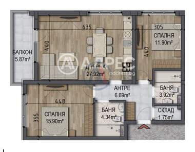 Verkauf - Wohnung in Owtscha Kupel,  Sovia