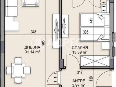For sale - Apartment in Gagarin,  Plovdiv