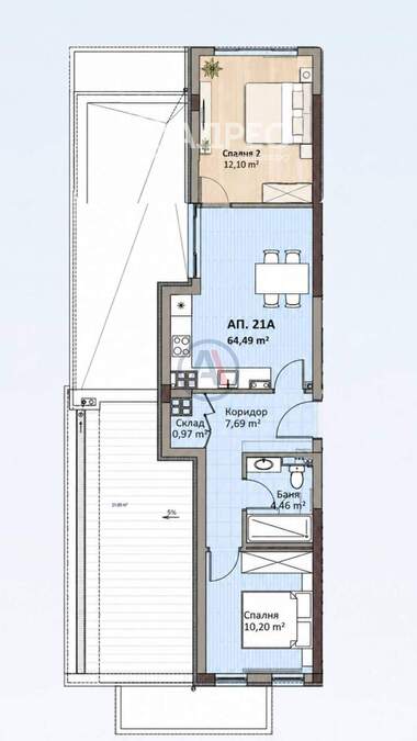 For sale - Apartment in Nadejda 2,  Sofia