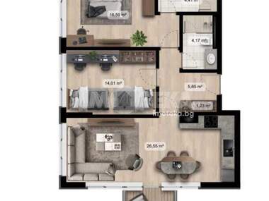 For sale - Apartment in Poligona,  Sofia