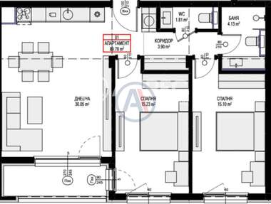 For sale - Apartment in Ovcha Kupel 2,  Sofia