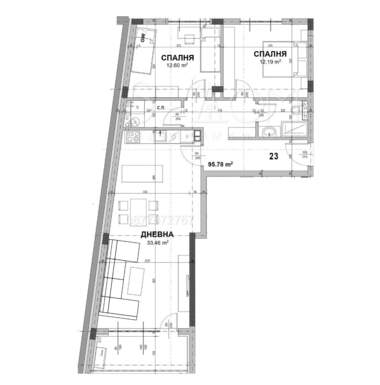 Vânzare - Apartament în Jeleznik-țentăr,  Stara Zagora