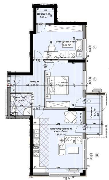 Satış - Apartman olarak Mladost 1,  Varna