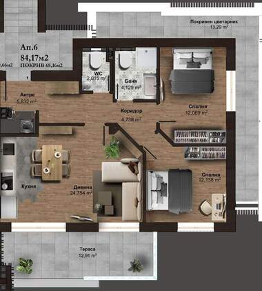 For sale - Apartment in Kambanite,  Sofia