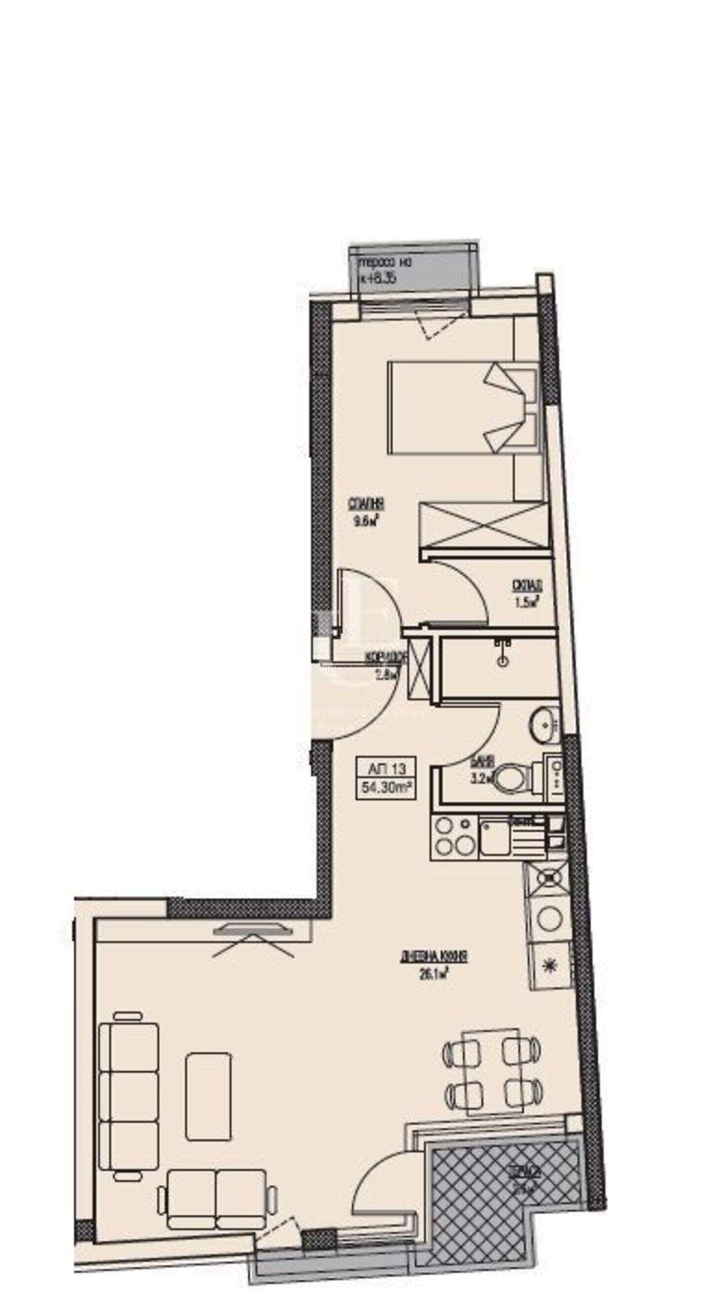 İki odalı Apartman olarak Center, Sofia – fotoğraf 5