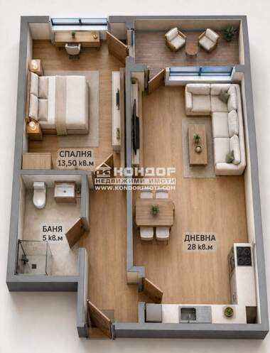 For sale - Apartment in Kiuchuk Parij,  Plovdiv