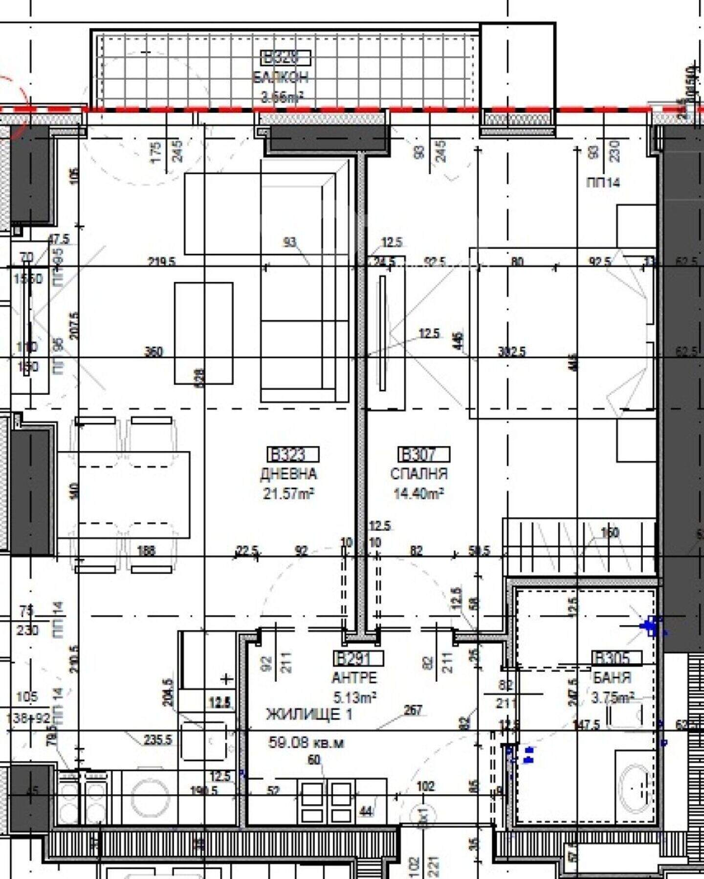 Zweizimmer Wohnung in Center, Sofia – Foto 4