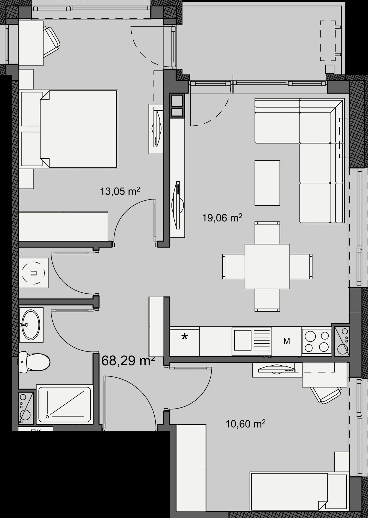Cu trei camere Apartament în Izgrev, Burgas – fotografia 2