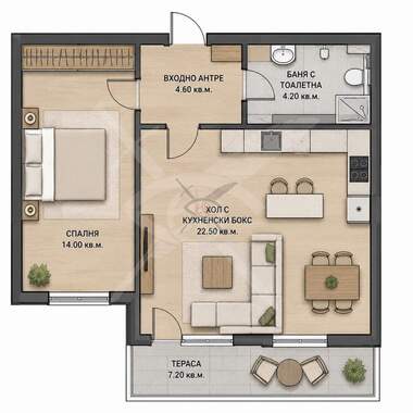 Satış - Apartman olarak Drujba-1,  Sofia