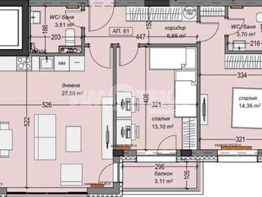 For sale - Apartment in Suhata reka,  Sofia