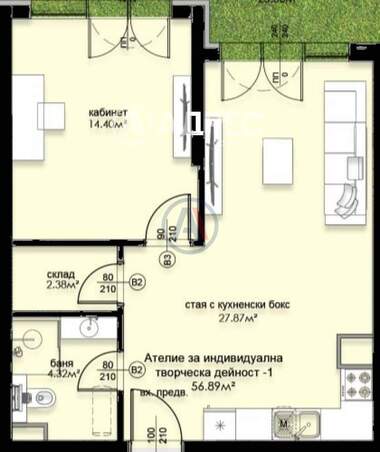 Satış - Apartman olarak Malinova Dolina,  Sofia