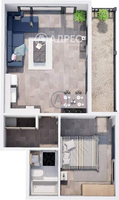 Verkauf - Wohnung in Proslaw,  Plowdiw