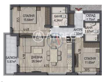Verkauf - Wohnung in Owtscha Kupel,  Sovia
