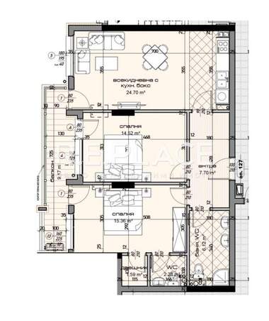 Verkauf - Wohnung in Mladost 1,  Warna