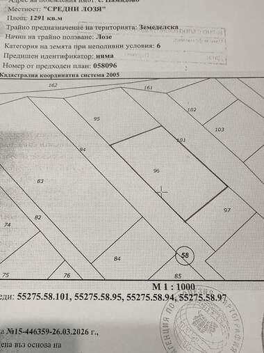 For sale - Agricultural land in Pamidovo,  Pazardjik