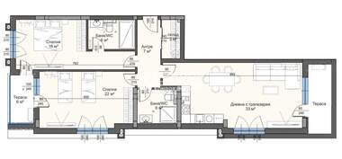 Satış - Apartman olarak Trakia,  Plovdiv