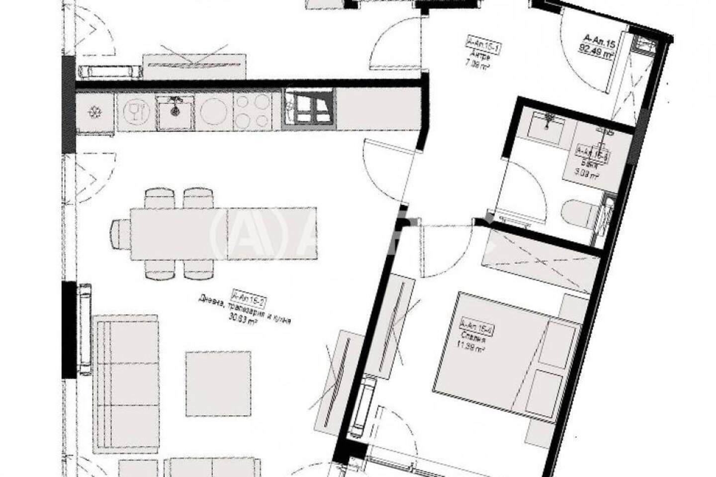 Dreizimmer Wohnung in Malinowa Dolina, Sofia – Foto 3
